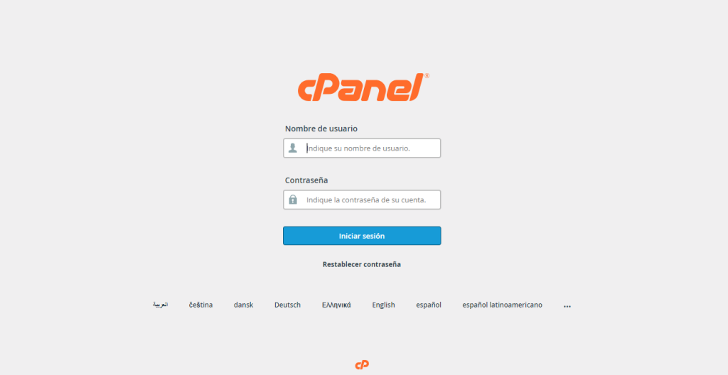 acceder a cpanel