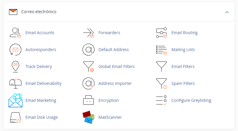 correos electrónico en webmail y cpanel